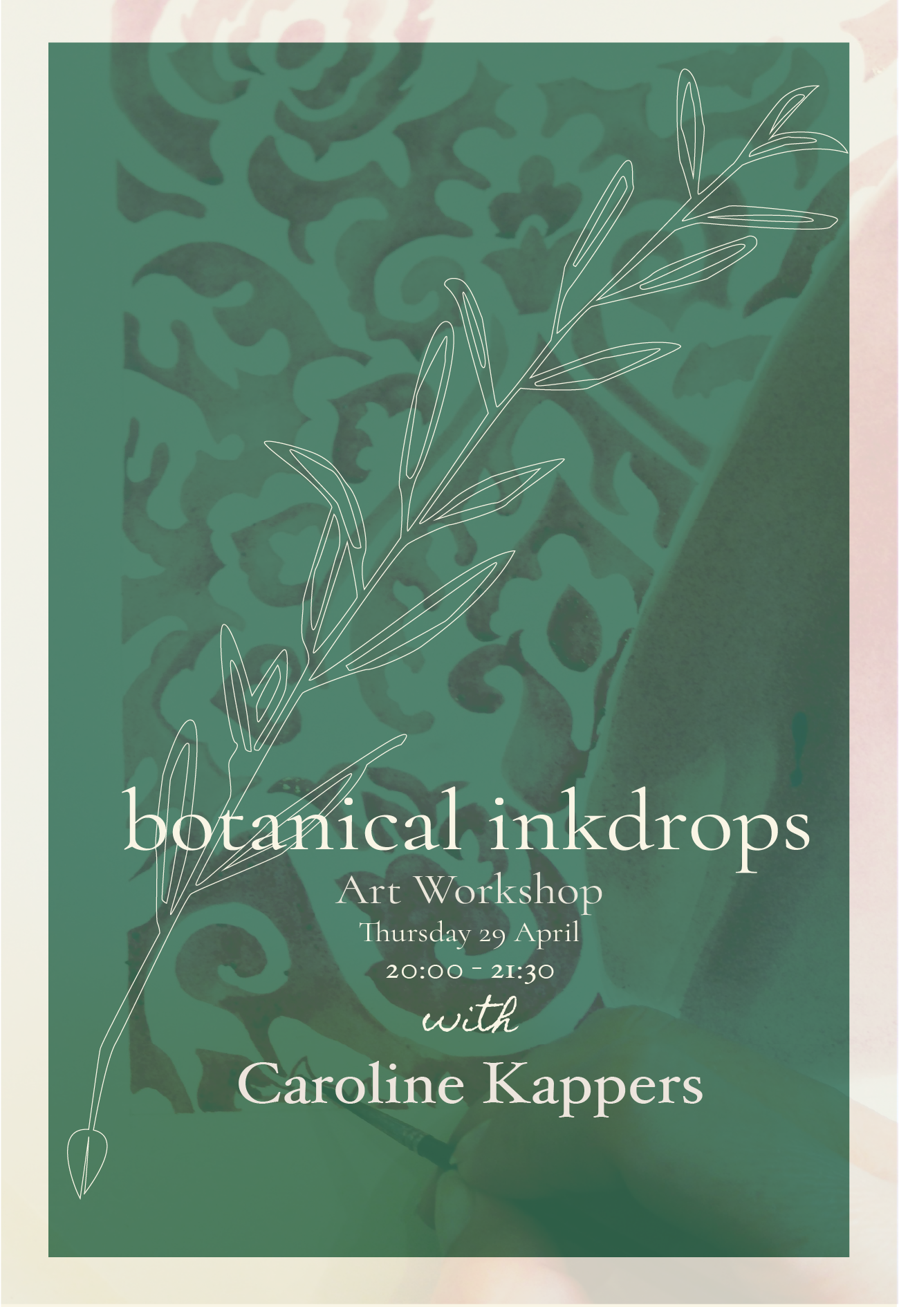 Botanical Inkdrops workshop kit overview